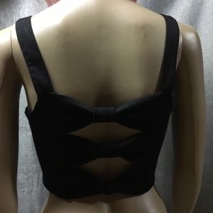 Bow Cut Out Back Crop Top